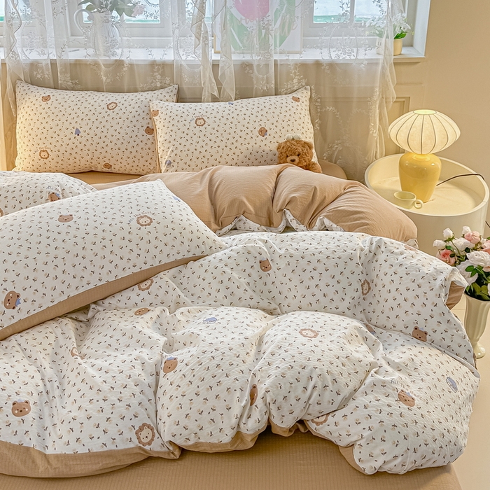 91家纺网 家纺一手货源 找家纺 （总）侯先生家纺新款直播爆款云感双层纱皱皱纱单被套小清新水洗棉