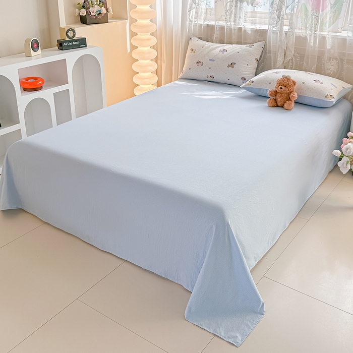 91家纺网 家纺一手货源 找家纺 （总）侯先生家纺新款直播爆款云感双层纱皱皱纱单被套小清新水洗棉