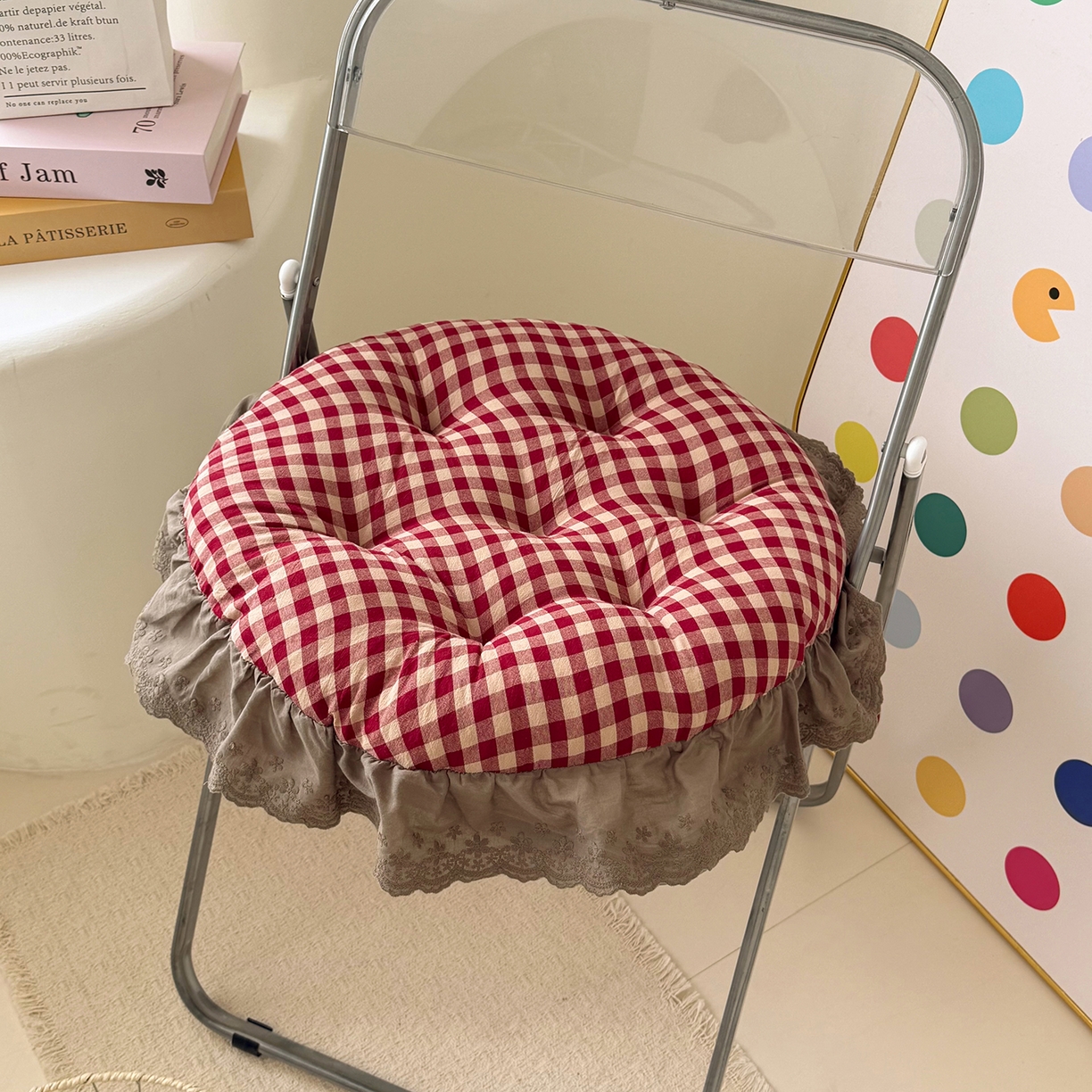 91家纺网 家纺一手货源 找家纺 （总）座享家 2026新款全棉色织大花边蒲团