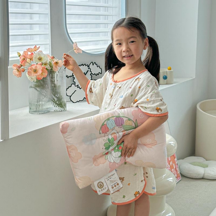 91家纺网 家纺一手货源 找家纺 暖羽屋羽绒馆 2026新款婴幼儿枕芯 学生枕头 小枕头30-50cm 小宝宝小朋友枕芯 花和伞