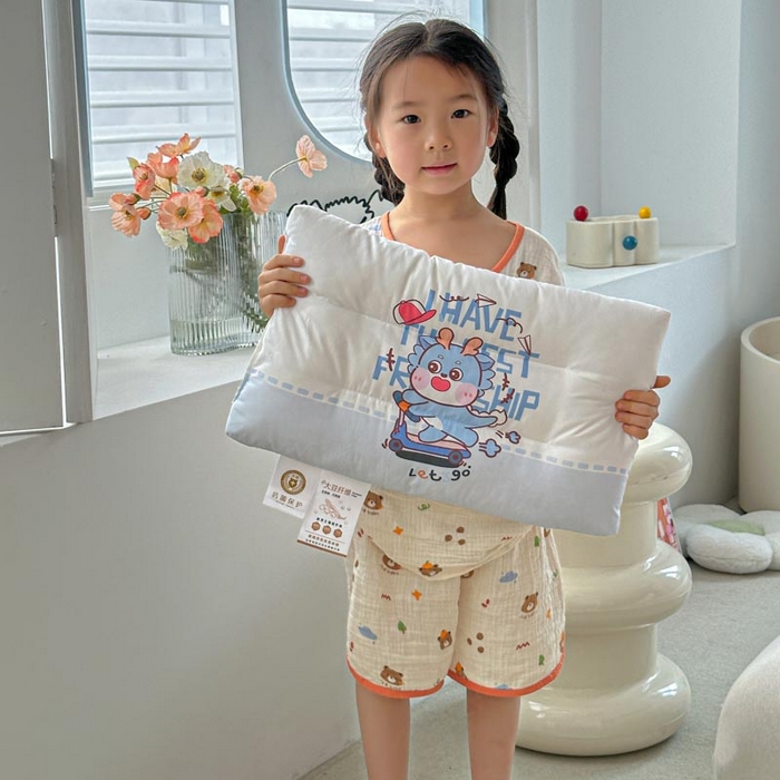 暖羽屋羽绒馆 2026新款婴幼儿枕芯 学生枕头 小枕头30-50cm 小宝宝小朋友枕芯 滑板恐龙