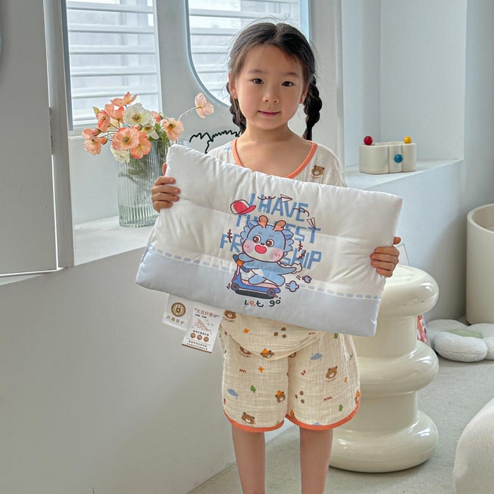 91家纺网 家纺一手货源 找家纺 暖羽屋羽绒馆 2026新款婴幼儿枕芯 学生枕头 小枕头30-50cm 小宝宝小朋友枕芯 滑板恐龙