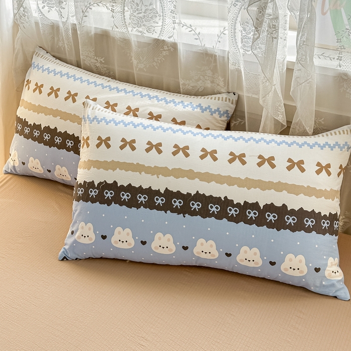 91家纺网 家纺一手货源 找家纺 侯先生家纺新款直播爆款云感双层纱皱皱纱四件套小清新水洗棉床笠 贝尔岛