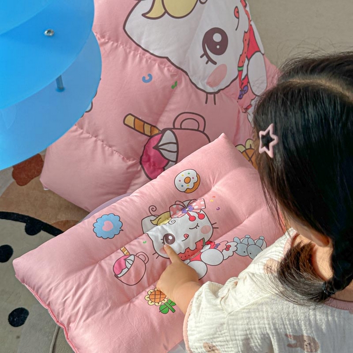 91家纺网 家纺一手货源 找家纺 暖羽屋羽绒馆 2026新款婴幼儿枕芯 学生枕头 小枕头30-50cm 小宝宝小朋友枕芯 美食猫咪