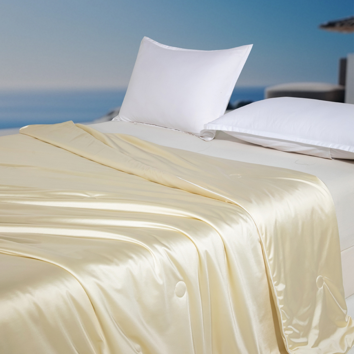 91家纺网 家纺一手货源 找家纺 亿莱鑫 2026新款高端天丝凉感夏被 被子被芯 香槟色