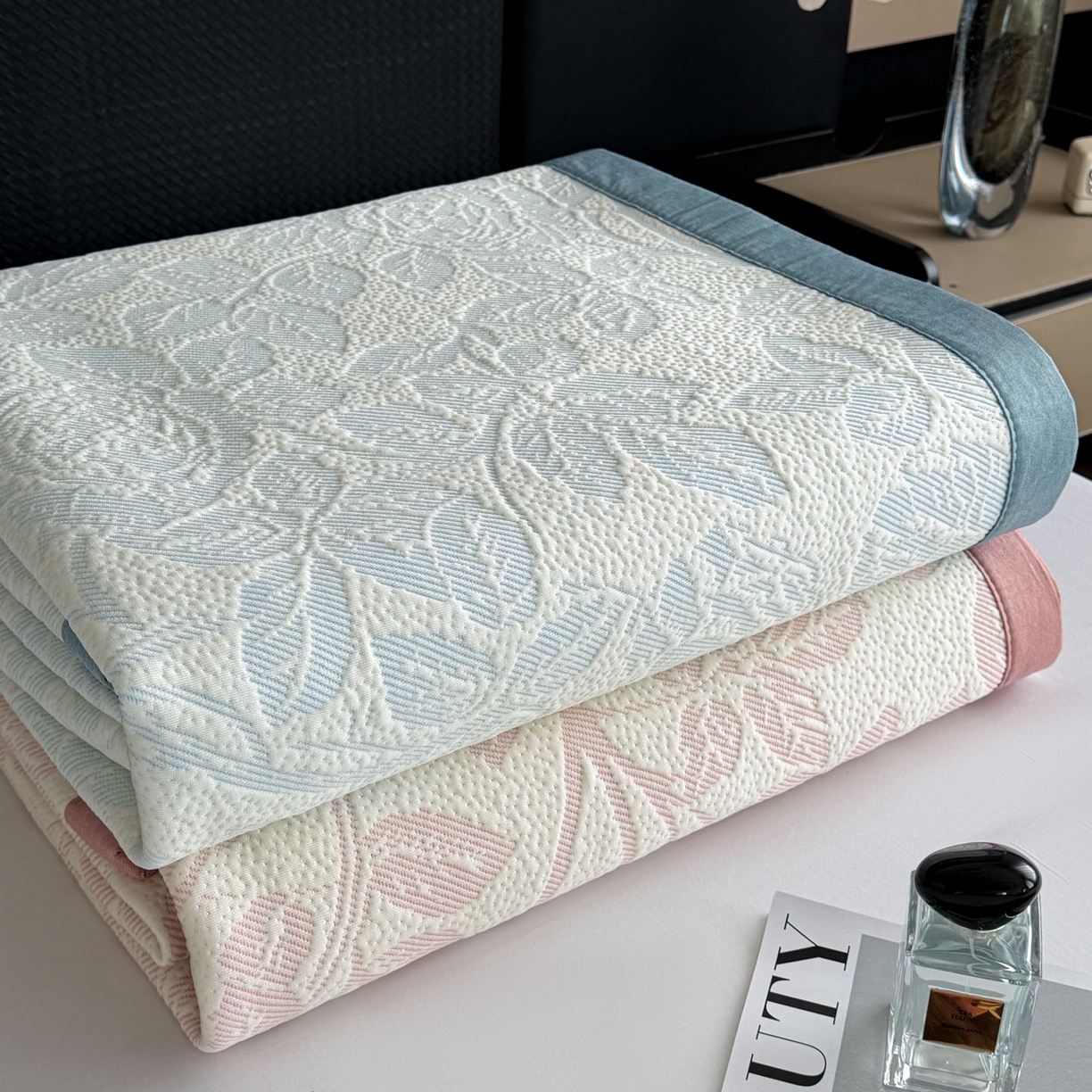 91家纺网 家纺一手货源 找家纺 倾慕家纺 2026新款立体提花冰豆豆凉席 组合