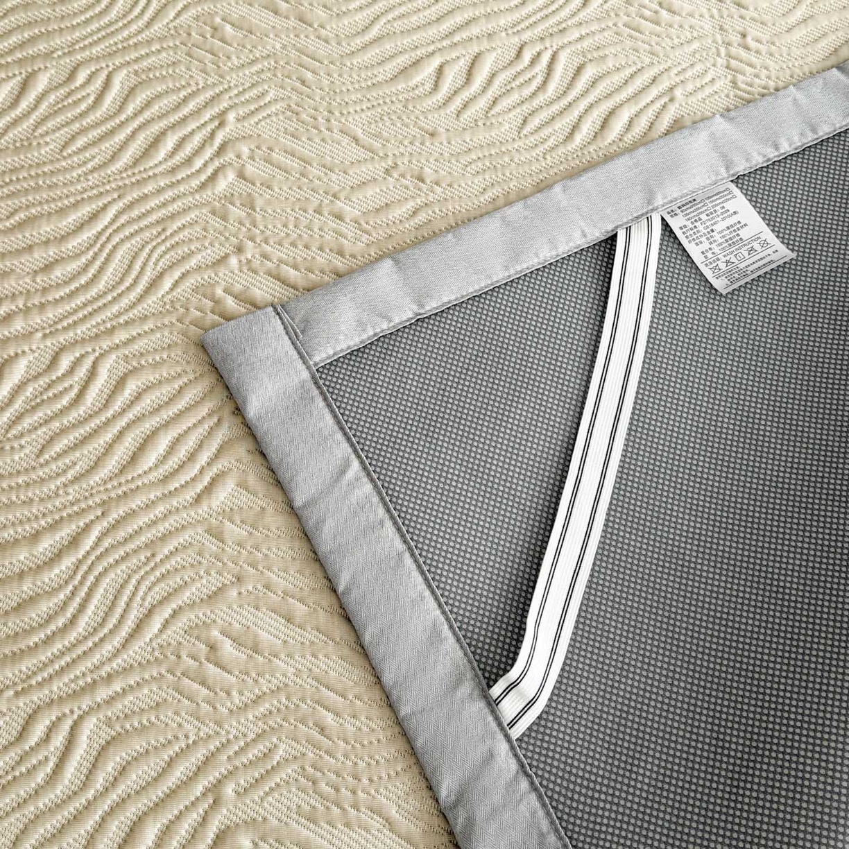 91家纺网 家纺一手货源 找家纺 倾慕家纺 2026新款立体提花冰豆豆凉席 山丘香槟