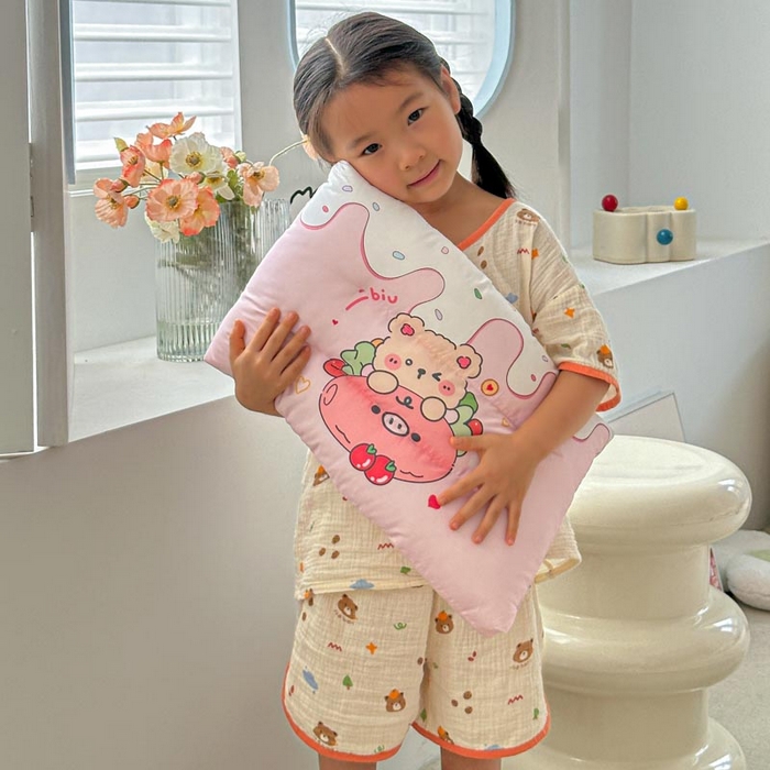 暖羽屋羽绒馆 2026新款婴幼儿枕芯 学生枕头 小枕头30-50cm 小宝宝小朋友枕芯 猪猪熊