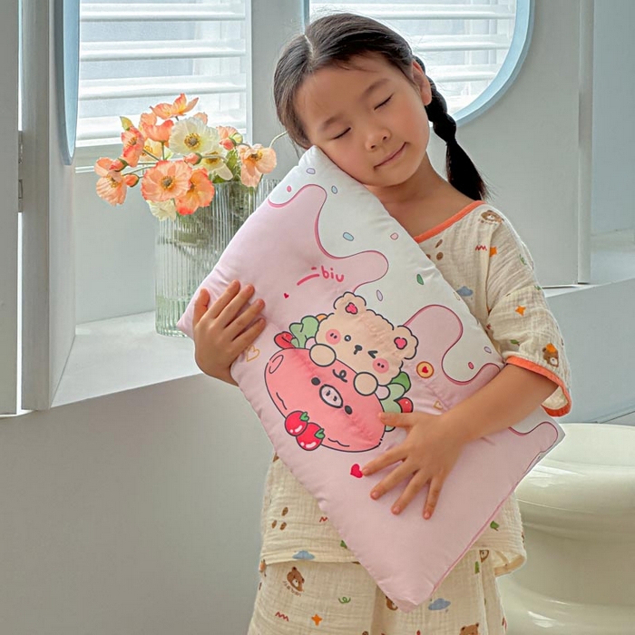 91家纺网 家纺一手货源 找家纺 暖羽屋羽绒馆 2026新款婴幼儿枕芯 学生枕头 小枕头30-50cm 小宝宝小朋友枕芯 猪猪熊