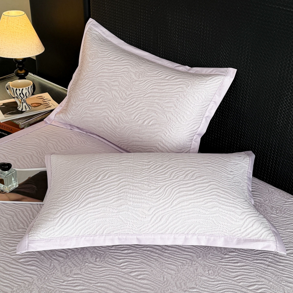 91家纺网 家纺一手货源 找家纺 倾慕家纺 2026新款立体提花冰豆豆凉席 山丘紫