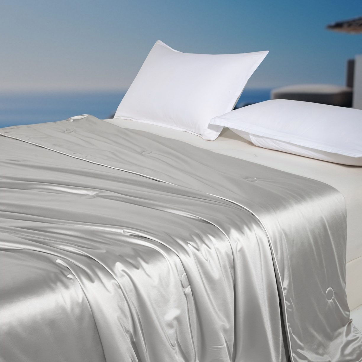 91家纺网 家纺一手货源 找家纺 亿莱鑫 2026新款高端天丝凉感夏被 被子被芯 银优灰