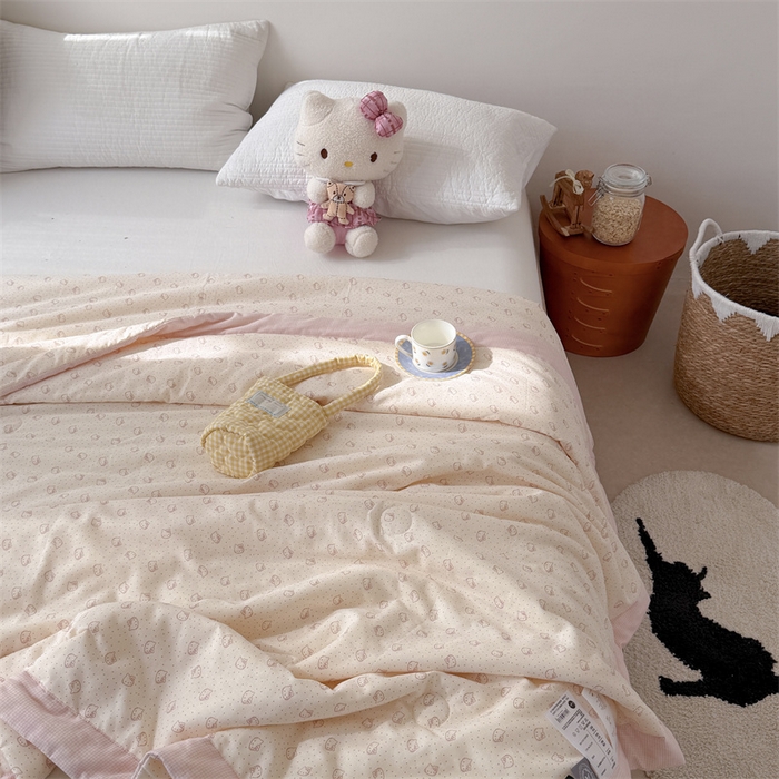 91家纺网 家纺一手货源 找家纺 （总）暖生活 2026新款A类母婴级全棉双层纱夏被