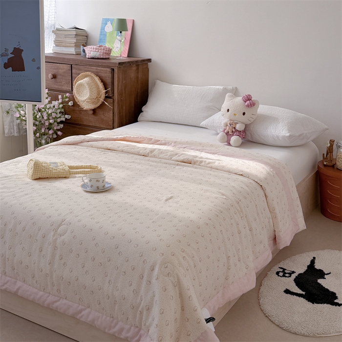 91家纺网 家纺一手货源 找家纺 （总）暖生活 2026新款A类母婴级全棉双层纱夏被