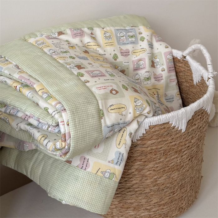 91家纺网 家纺一手货源 找家纺 （总）暖生活 2026新款A类母婴级全棉双层纱夏被