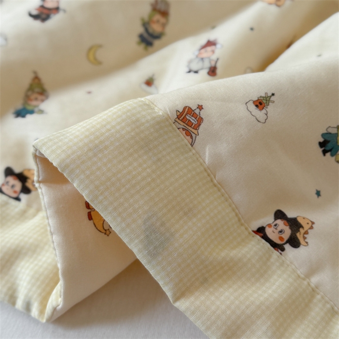 91家纺网 家纺一手货源 找家纺 暖生活 2026新款A类母婴级全棉双层纱夏被 星星乐园