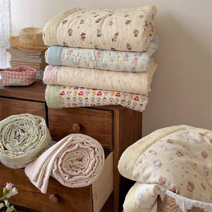 91家纺网 家纺一手货源 找家纺 （总）暖生活 2026新款A类母婴级全棉双层纱夏被