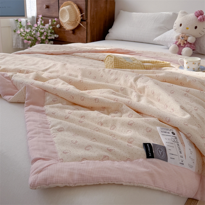 91家纺网 家纺一手货源 找家纺 （总）暖生活 2026新款A类母婴级全棉双层纱夏被