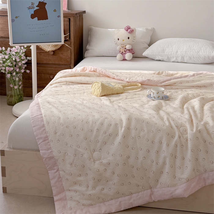 91家纺网 家纺一手货源 找家纺 （总）暖生活 2026新款A类母婴级全棉双层纱夏被