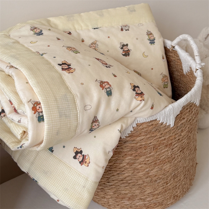 暖生活 2026新款A类母婴级全棉双层纱夏被 星星乐园