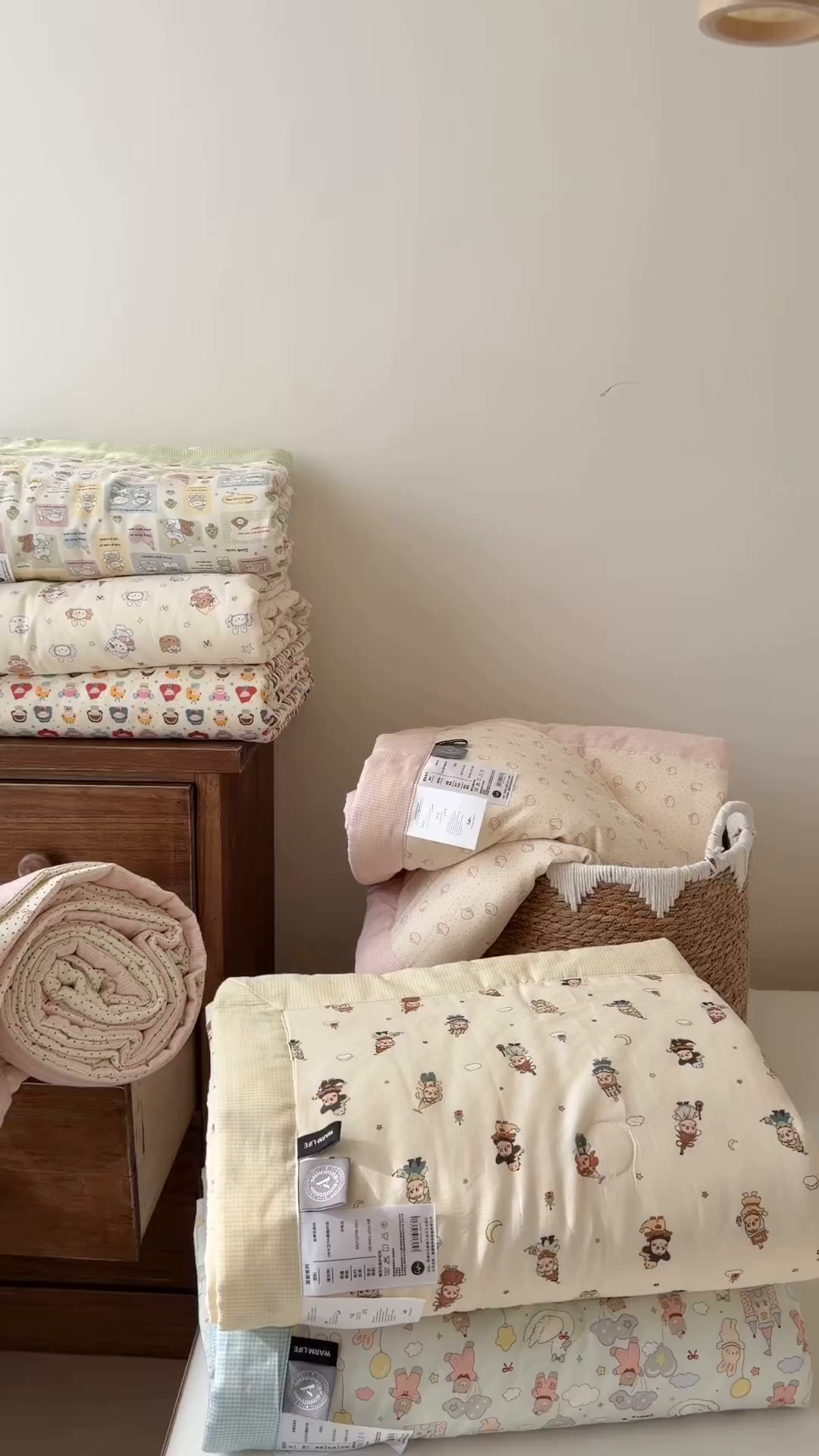 91家纺网 家纺一手货源 找家纺 暖生活 2026新款A类母婴级全棉双层纱夏被 组合