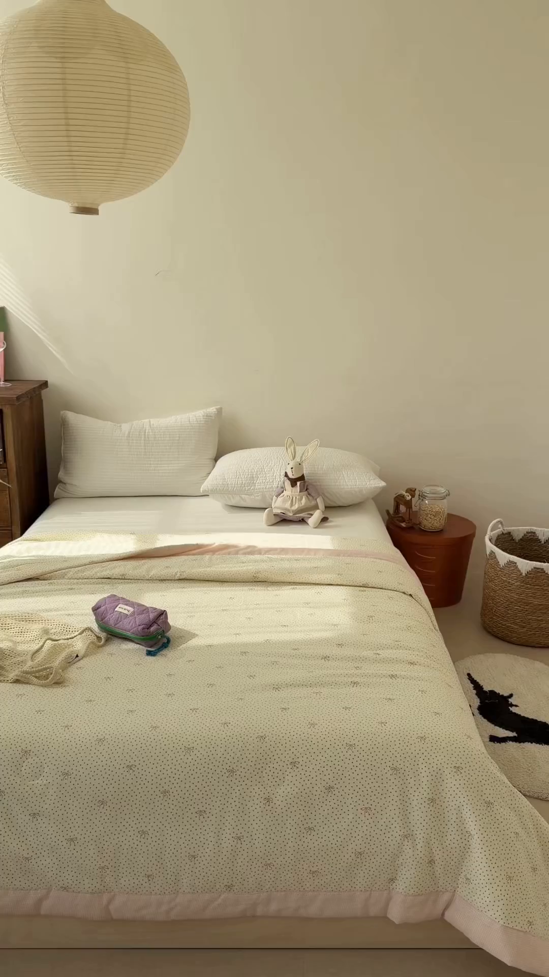 91家纺网 家纺一手货源 找家纺 暖生活 2026新款A类母婴级全棉双层纱夏被 粉黛蝴蝶结