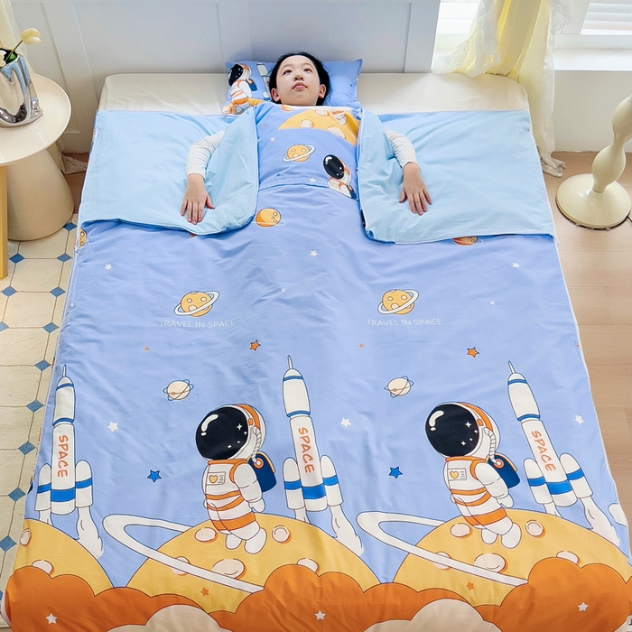 91家纺网 家纺一手货源 找家纺 （总）萌朵防踢被 2025新款纯棉儿童防踢被儿童睡袋（棉花被芯）