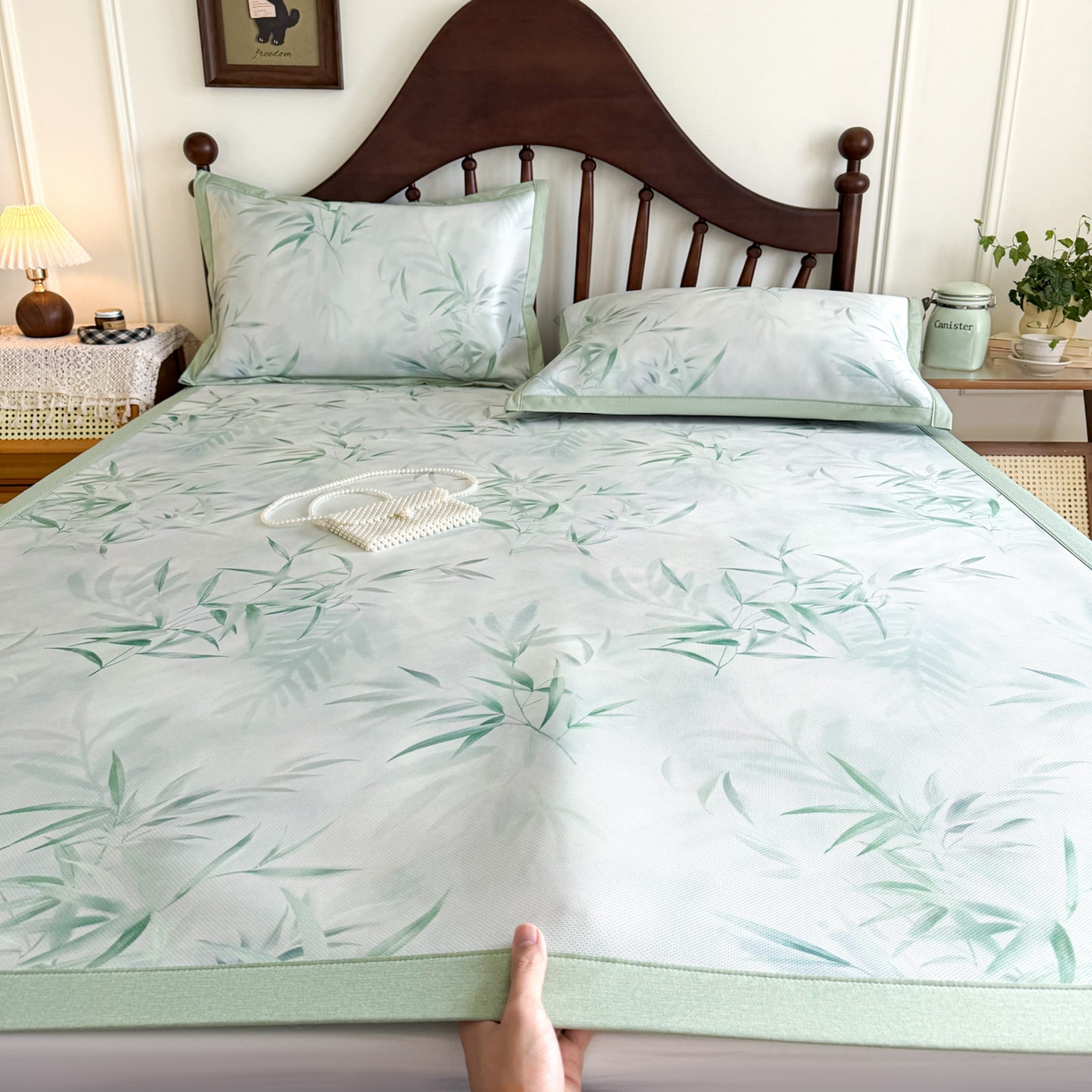 91家纺网 家纺一手货源 找家纺 （总）倾慕家纺 2026新款A类数码印花冰泉丝凉席