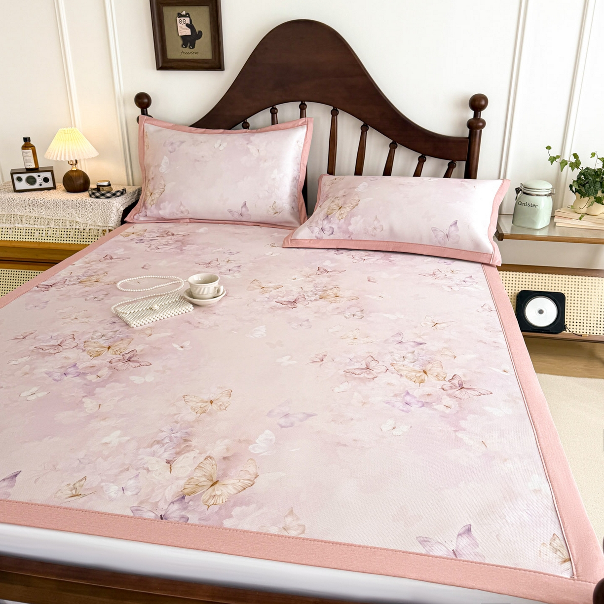 91家纺网 家纺一手货源 找家纺 （总）倾慕家纺 2026新款A类数码印花冰泉丝凉席