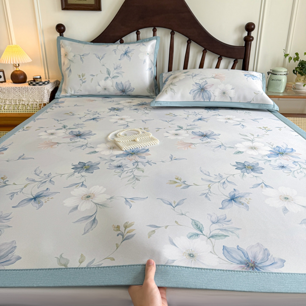 91家纺网 家纺一手货源 找家纺 （总）倾慕家纺 2026新款A类数码印花冰泉丝凉席