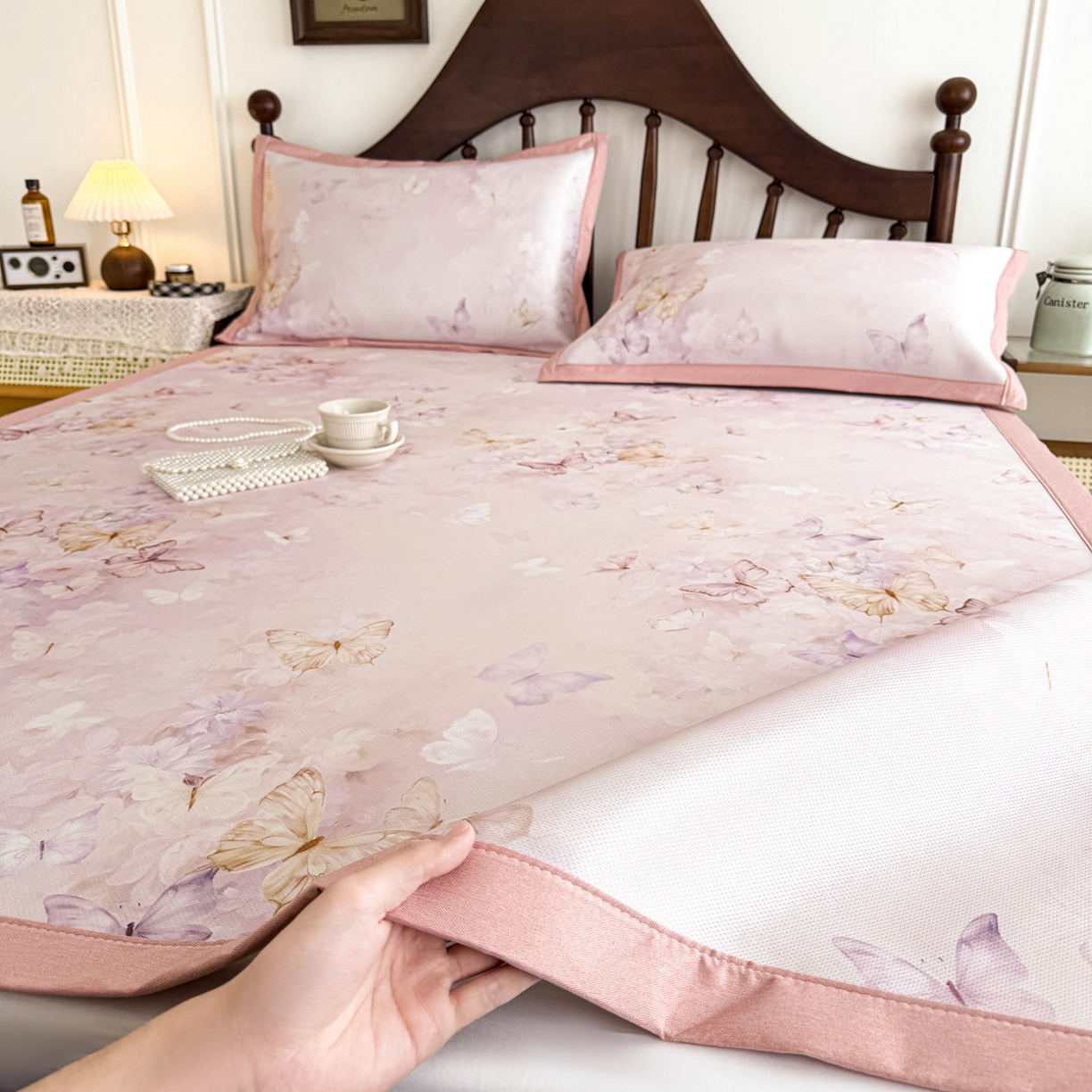 91家纺网 家纺一手货源 找家纺 （总）倾慕家纺 2026新款A类数码印花冰泉丝凉席