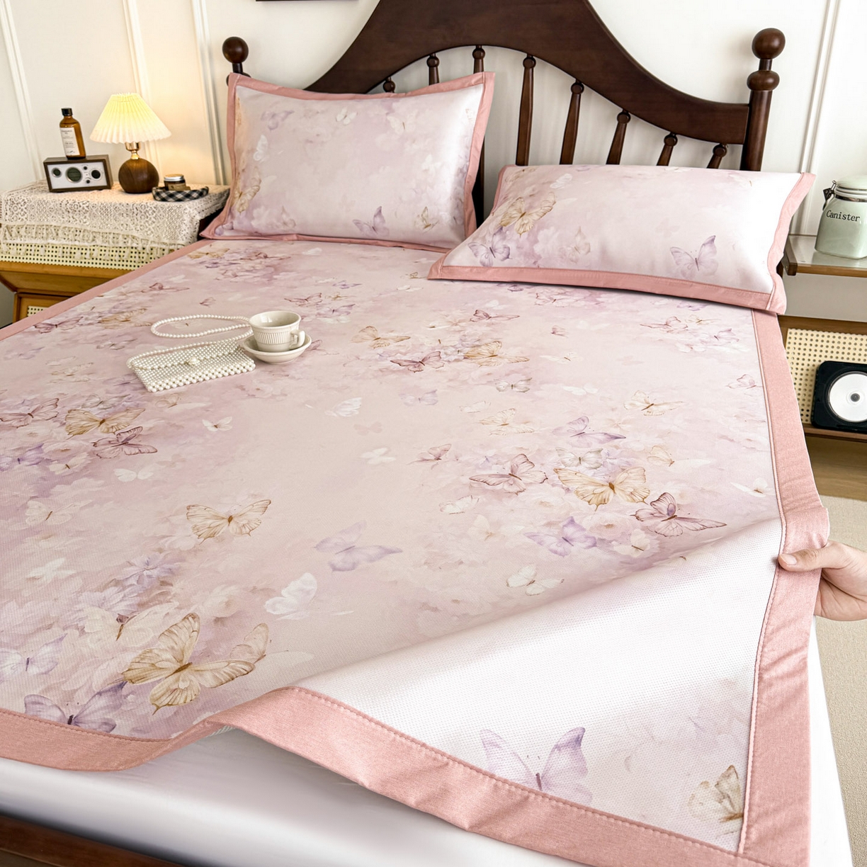 91家纺网 家纺一手货源 找家纺 （总）倾慕家纺 2026新款A类数码印花冰泉丝凉席