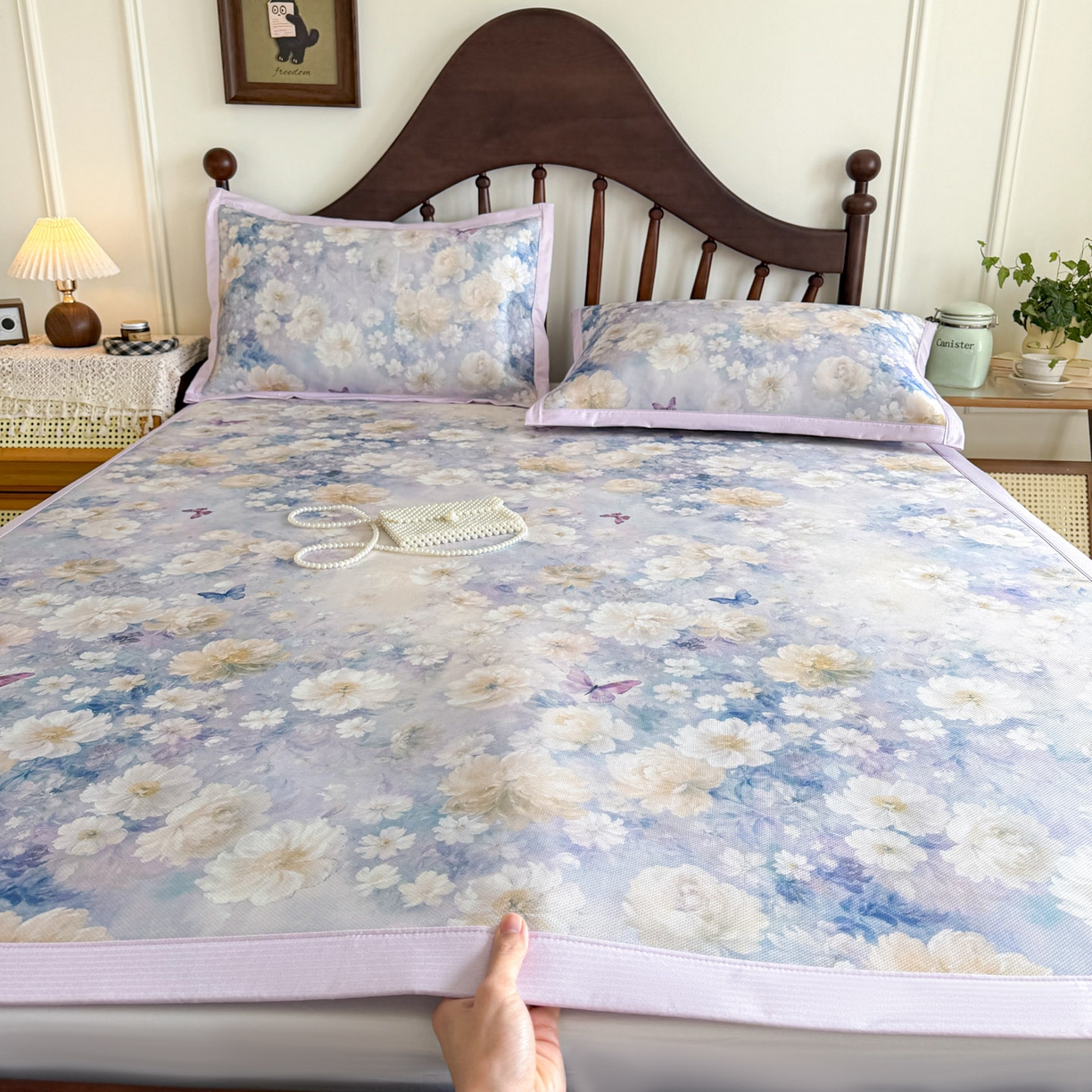 91家纺网 家纺一手货源 找家纺 （总）倾慕家纺 2026新款A类数码印花冰泉丝凉席