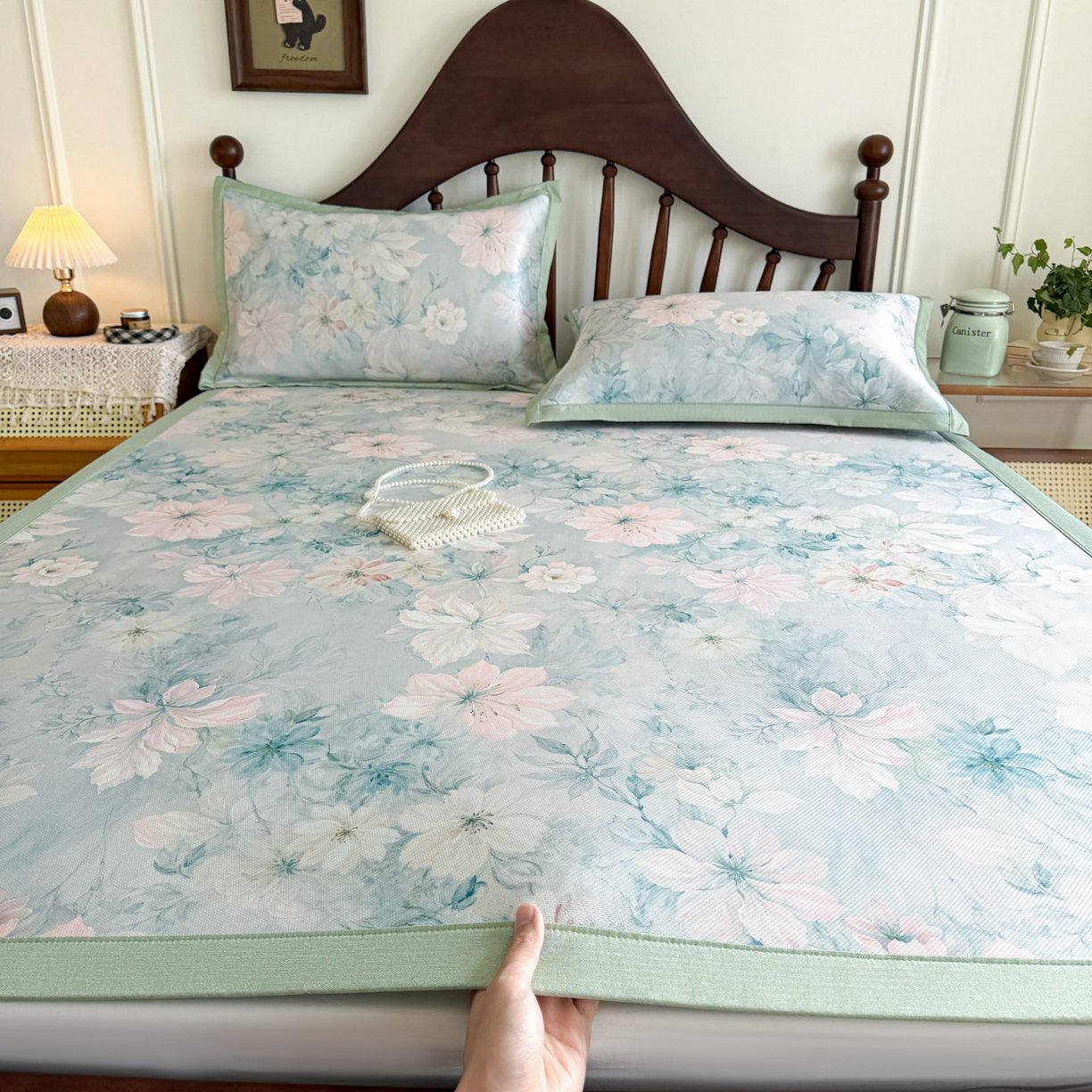 91家纺网 家纺一手货源 找家纺 （总）倾慕家纺 2026新款A类数码印花冰泉丝凉席