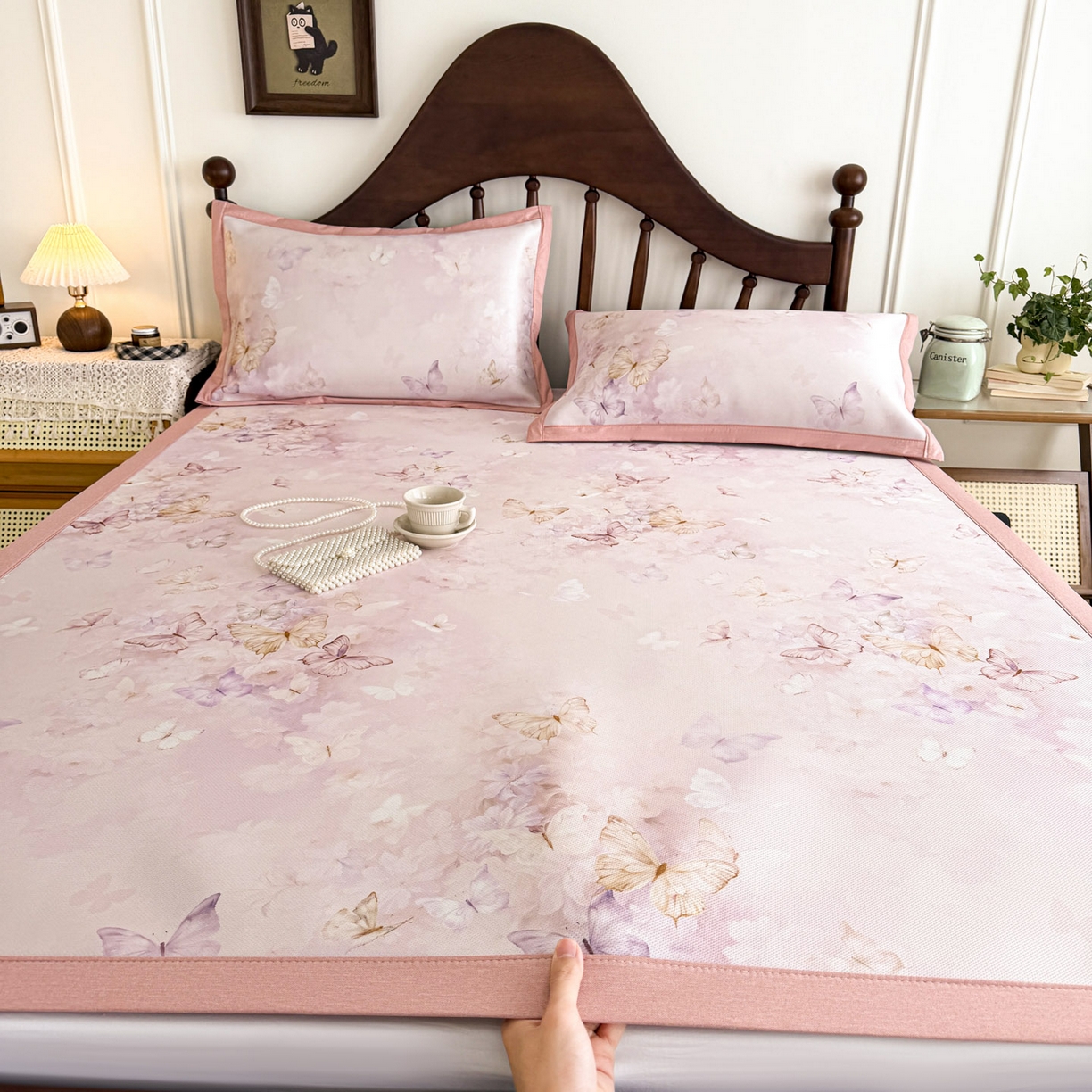 91家纺网 家纺一手货源 找家纺 （总）倾慕家纺 2026新款A类数码印花冰泉丝凉席