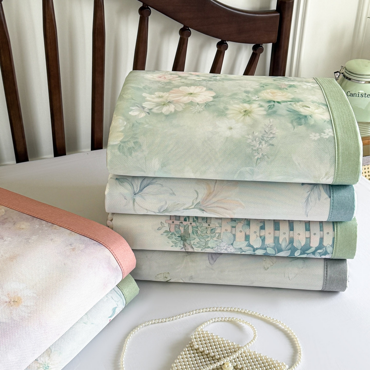 91家纺网 家纺一手货源 找家纺 倾慕家纺 2026新款A类数码印花冰泉丝凉席 组合