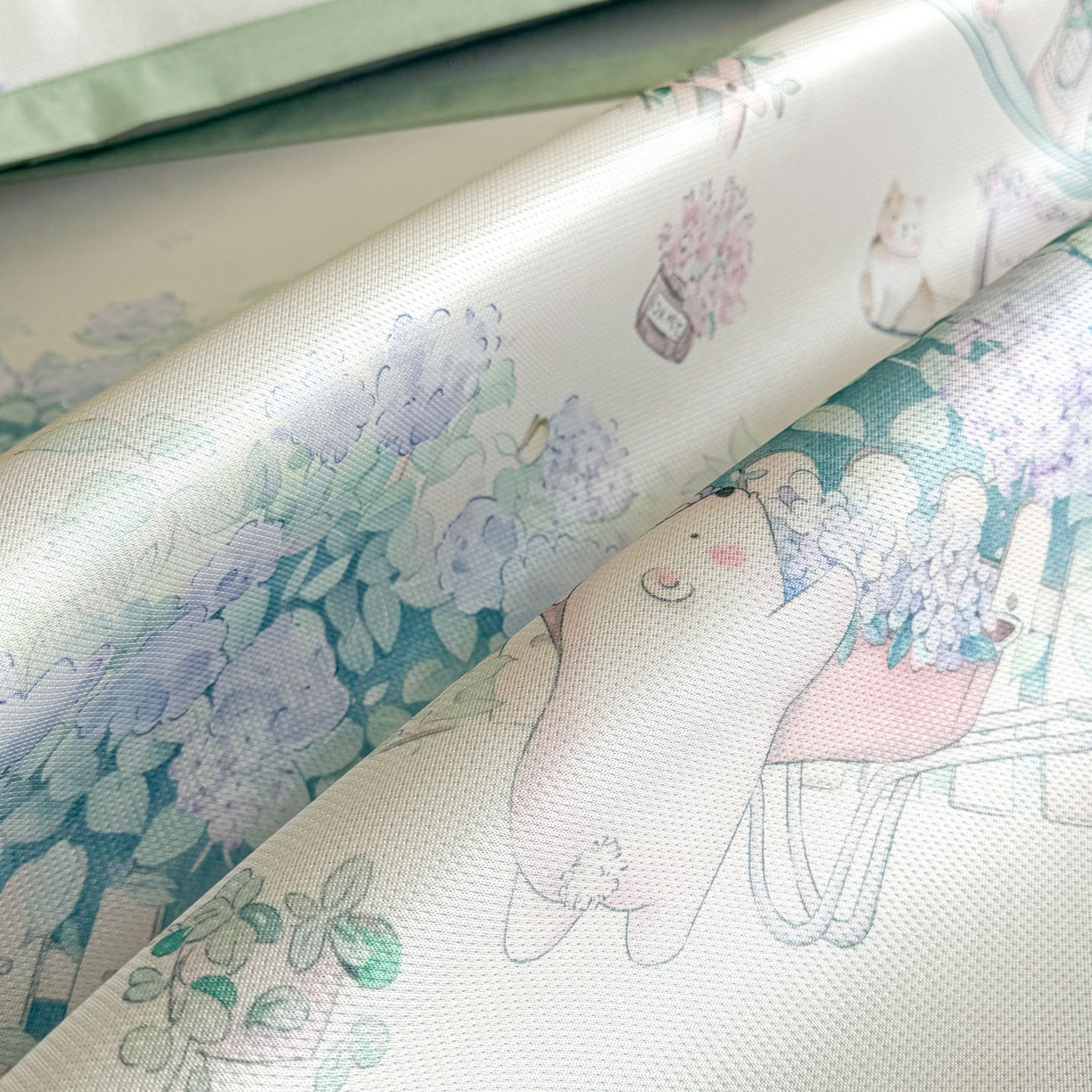 91家纺网 家纺一手货源 找家纺 倾慕家纺 2026新款A类数码印花冰泉丝凉席 鲜花小镇