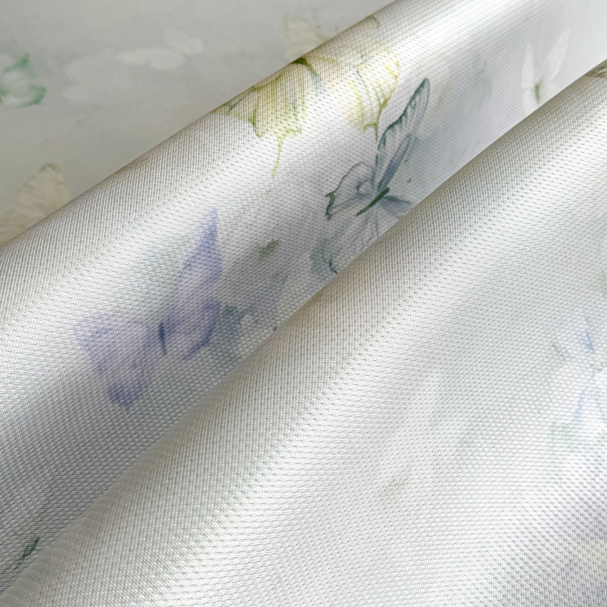 91家纺网 家纺一手货源 找家纺 倾慕家纺 2026新款A类数码印花冰泉丝凉席 蝴蝶之舞绿