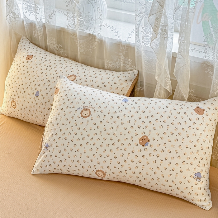 91家纺网 家纺一手货源 找家纺 侯先生家纺新款直播爆款云感双层纱皱皱纱四件套小清新水洗棉床笠 甜梦森林