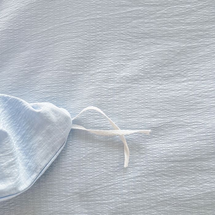 91家纺网 家纺一手货源 找家纺 侯先生家纺新款直播爆款云感双层纱皱皱纱四件套小清新水洗棉床笠 童趣小狗