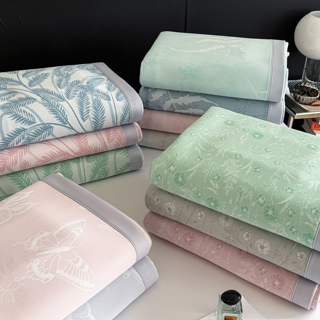 91家纺网 家纺一手货源 找家纺 （总）倾慕家纺 2026新款PE50提花凉感冰丝凉席