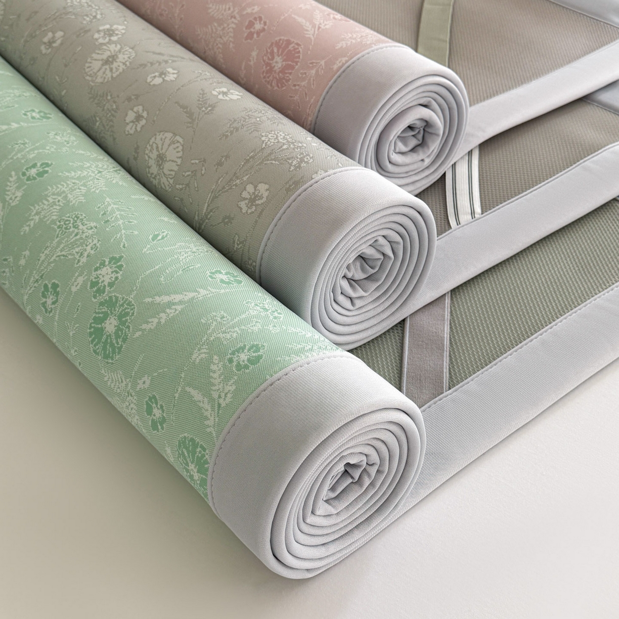 91家纺网 家纺一手货源 找家纺 倾慕家纺 2026新款PE50提花凉感冰丝凉席 组合