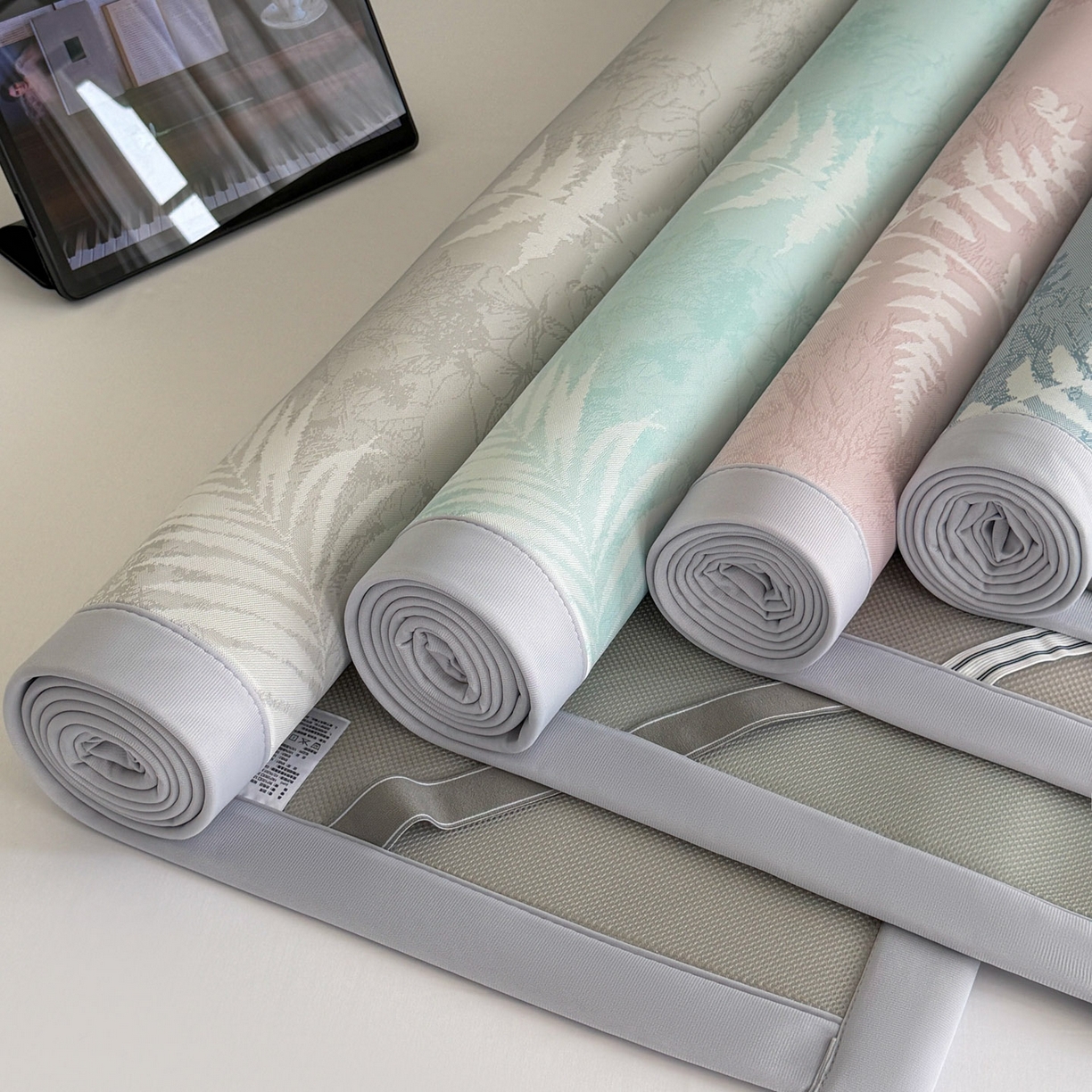 91家纺网 家纺一手货源 找家纺 倾慕家纺 2026新款PE50提花凉感冰丝凉席 组合