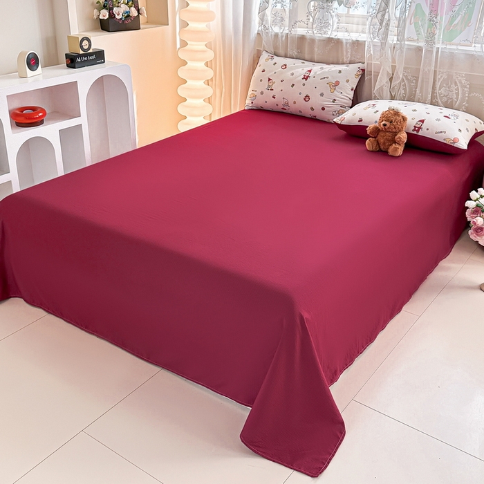 91家纺网 家纺一手货源 找家纺 侯先生家纺新款直播爆款云感双层纱皱皱纱四件套小清新水洗棉床笠 星雪人