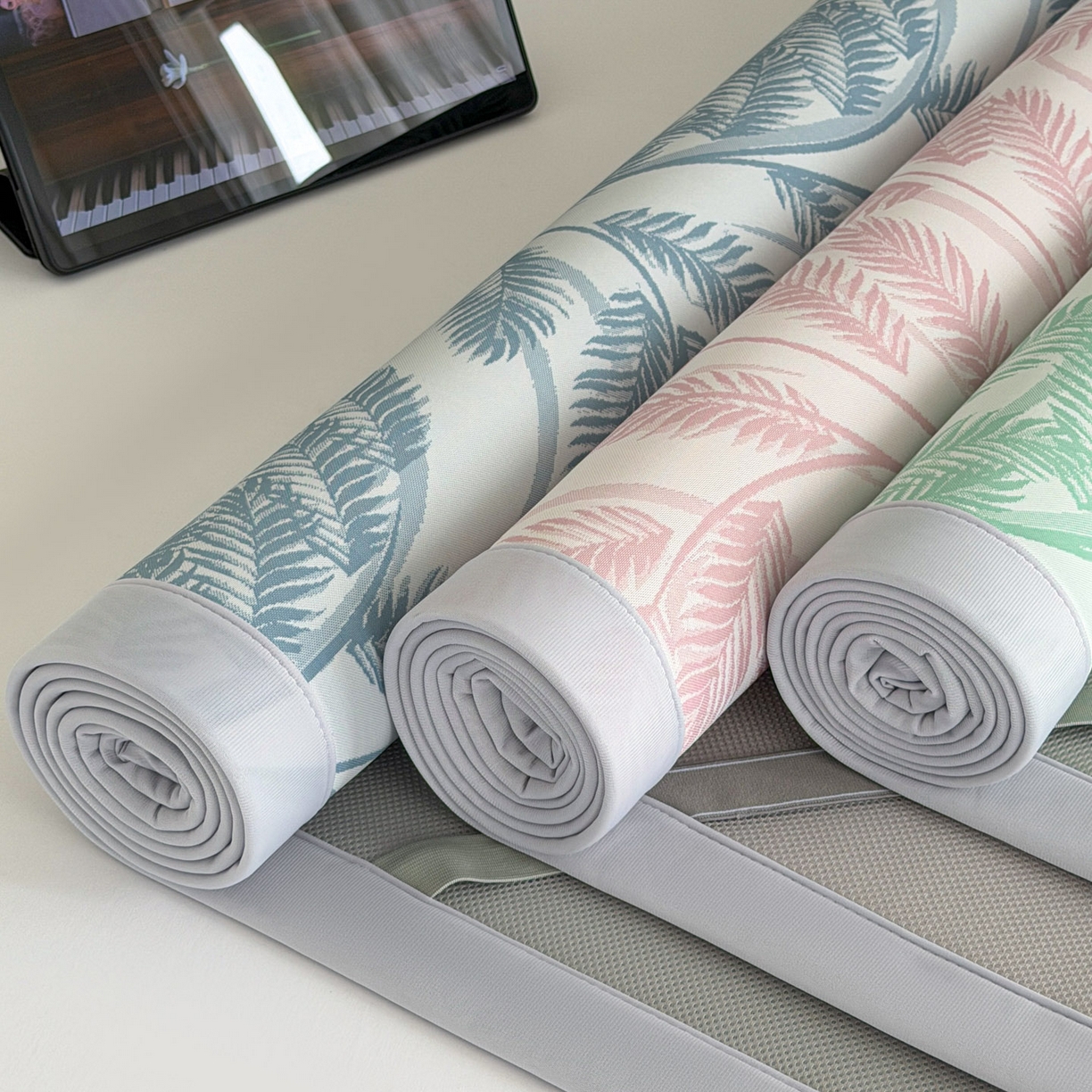 91家纺网 家纺一手货源 找家纺 倾慕家纺 2026新款PE50提花凉感冰丝凉席 组合