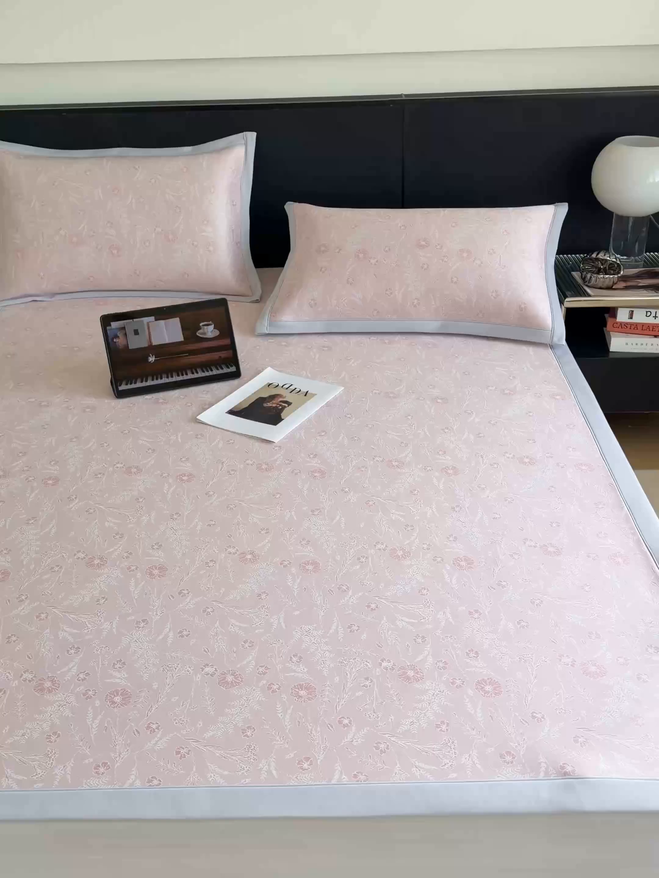 91家纺网 家纺一手货源 找家纺 （总）倾慕家纺 2026新款PE50提花凉感冰丝凉席