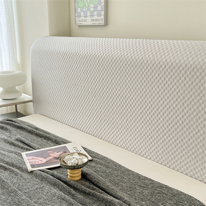 91家纺网 家纺一手货源 找家纺 圣比熊 2026新款A类凉感冰豆豆凉席床头罩靠背套-有外贸尺寸可以联系 凉豆豆-海盐灰