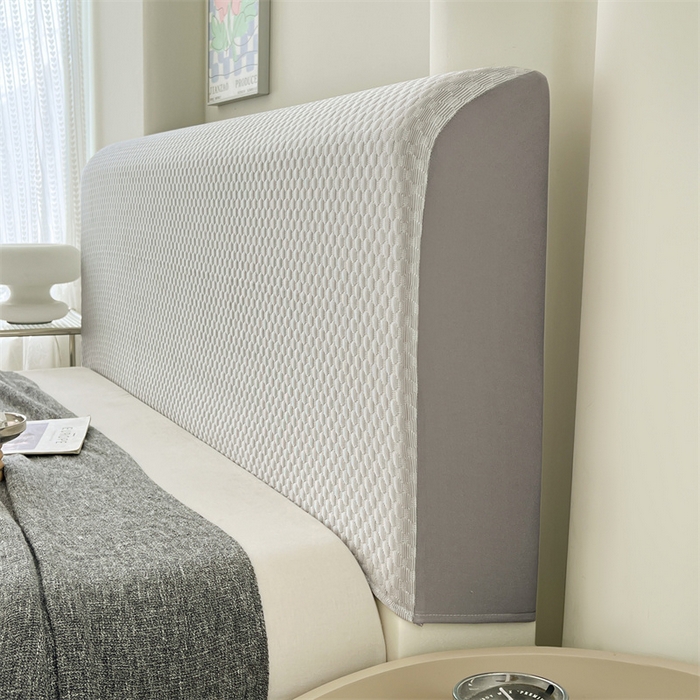 91家纺网 家纺一手货源 找家纺 圣比熊 2026新款A类凉感冰豆豆凉席床头罩靠背套-有外贸尺寸可以联系 凉豆豆-海盐灰