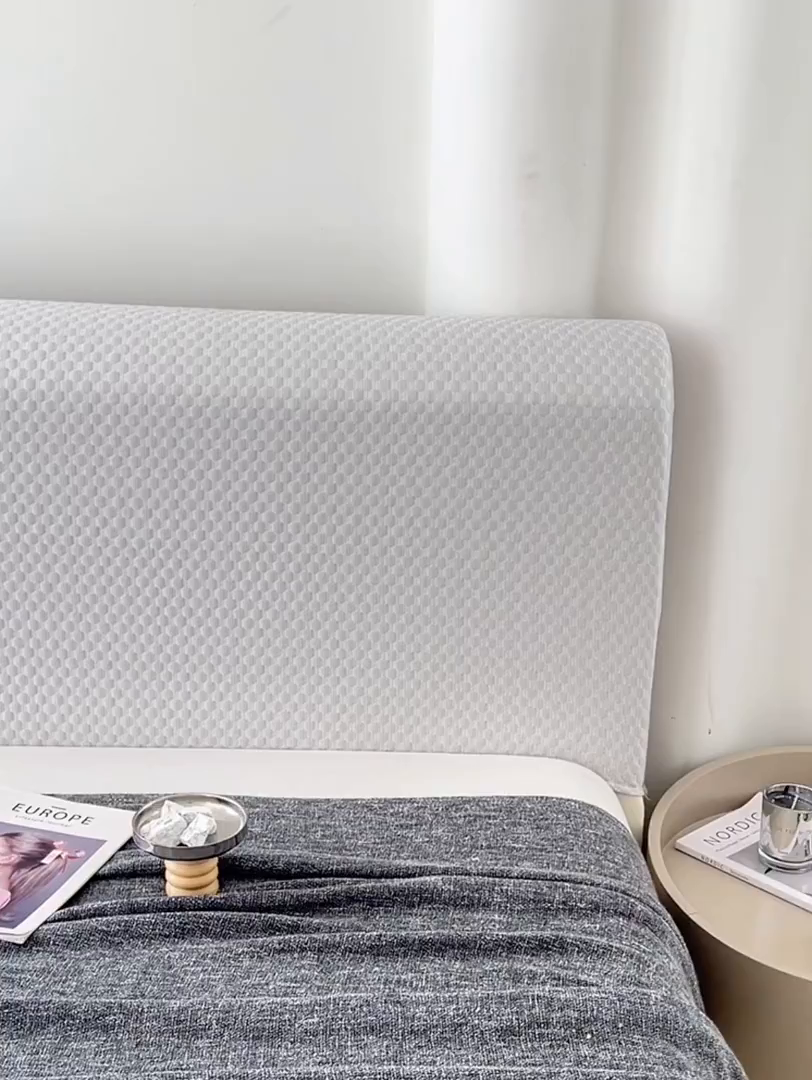 91家纺网 家纺一手货源 找家纺 圣比熊 2026新款A类凉感冰豆豆凉席床头罩靠背套-有外贸尺寸可以联系 凉豆豆-海盐灰