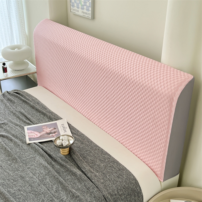 91家纺网 家纺一手货源 找家纺 圣比熊 2026新款A类凉感冰豆豆凉席床头罩靠背套-有外贸尺寸可以联系 凉豆豆-仙气粉