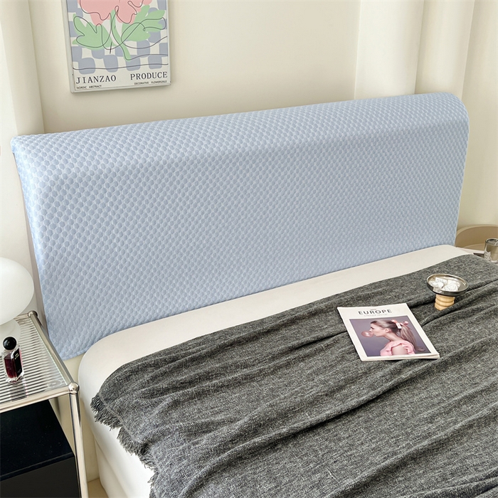 91家纺网 家纺一手货源 找家纺 圣比熊 2026新款A类凉感冰豆豆凉席床头罩靠背套-有外贸尺寸可以联系 凉豆豆-宝石蓝